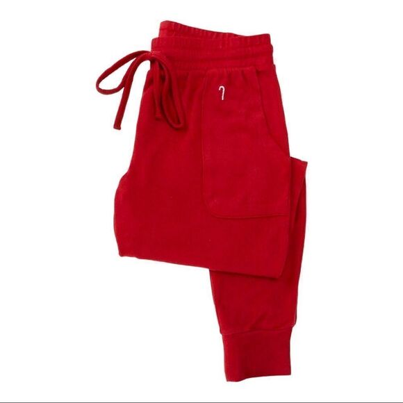 Hello Mello Best Day Ever Holiday Pants in Red - Picture 2 of 7